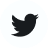 twitter logo in black