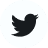 twitter logo in black